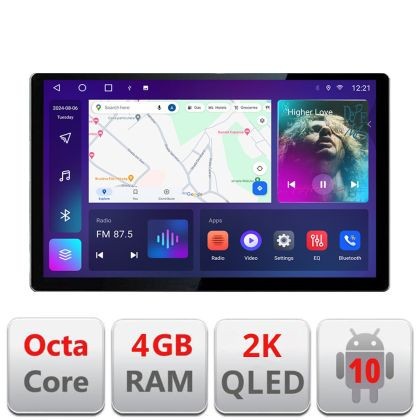Navigatie dedicata Honda Civic 2016-2020 Edonav ecran 13&quot; 2K 8 si 128 Android Waze USB Navigatie 4G 360 Toslink Youtube Radio KIT- CarStore Technology