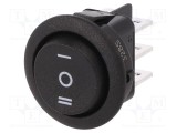 Rocker DP3T ON-OFF-ON 10A/250VAC Negru - Canal Electronic