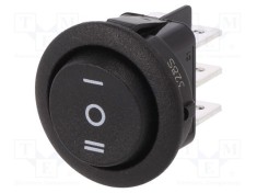 Rocker DP3T ON-OFF-ON 10A/250VAC Negru - Canal Electronic