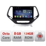 Navigatie Android Jeep Cherokee 2014-2019 Octa Core 8GB RAM 128GB 4G