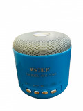 Boxa portabila Mini Speaker Bluetooth cu Radio FM, WS-Y90B, Albastra