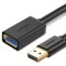 CABLU USB Ugreen prelungitor, &quot;US129&quot; USB 3.0 (T) la USB 3.0 (M), conectori auriti, 1.5m, negru, &quot;30126&quot; (timbru verde 0.08 lei) - 6957303831265