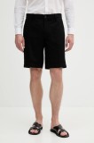 Sisley pantaloni scurți din bumbac culoarea negru, 4GJ0S9018