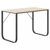 Cumpara ieftin Birou de calculator, negru/stejar, 110x60x73 cm, lemn prelucrat