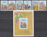 Ghana 1984 - Crăciun, Serie + Colita, MNH