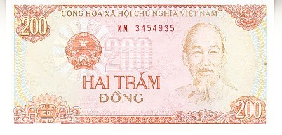 B11 1 - Bancnota foarte veche - Vietnam - 200 dong - 1987