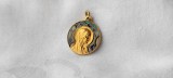 MEDALION FECIOARA MARIA in email ITALIA placat cu AUR splendid IMPECABIL elegant