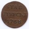 Olanda Duit 1768 - Cupru 21 mm, KM-80, Europa, Cupru (arama)