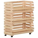 Cumpara ieftin Carucior pentru legume, 77x30x80 cm, lemn de pin