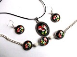 set floral cu lalele rosii 34432