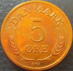 Moneda 5 ORE - DANEMARCA, anul 1972 *cod 800 A foto