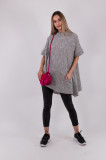 Bluza stil poncho cu guler semi- inalt si maneca scurta, Urbanelle