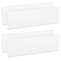 Set 4 Protectii perete autoadezive pentru usa auto 40 x 12 x 1.5 cm, Kwmobile, Alb, EVA, 46973.02
