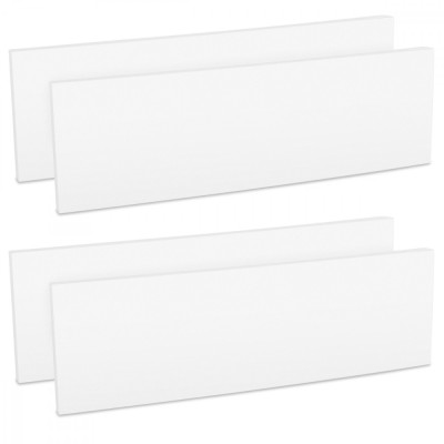 Set 4 Protectii perete autoadezive pentru usa auto 40 x 12 x 1.5 cm, Kwmobile, Alb, EVA, 46973.02 foto