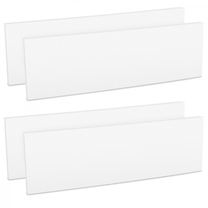 Set 4 Protectii perete autoadezive pentru usa auto 40 x 12 x 1.5 cm, Kwmobile, Alb, EVA, 46973.02