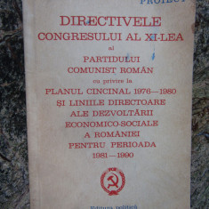 Directivele congresului al XI lea al PCR cu privire la planul cincinal 1976-1980