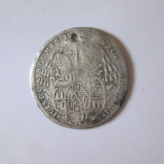 Rară! Regatul Boemiei-Printul episcop de Olomouc Wolfgang:15 Kreuzer 1716 argint