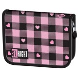 Penar neechipat cu 1 compartiment si 2 extensii, St Majewski, St Right, Pink Checkered