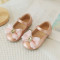 Pantofi roz pudra sidefat cu fundita (Marime Disponibila: Marimea 22)