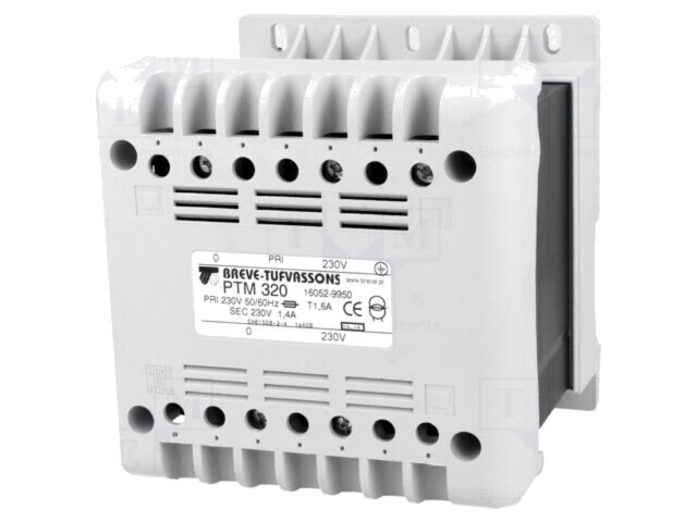 Transformator 320VA 230VAC pentru şină DIN - BREVE TUFVASSONS