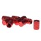 Set 10 capace metalice ventil roata, rosii