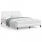 Cadru de pat cu tablie, alb, 140x200 cm, piele ecologica GartenMobel Dekor