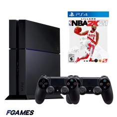 Consola Sony Playstation 4 Ps4 1tb + Doua Controllere + Nba 2k21 PlayStation 4, Second-Hand