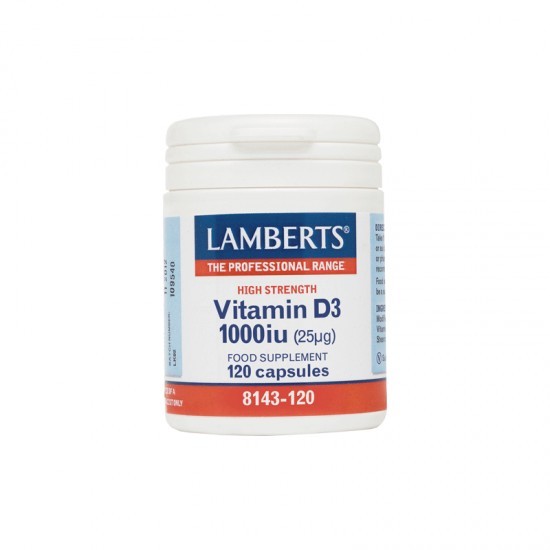Lamberts Vitamina D3 1000 UI 25&mu;g 120 capsule