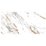 Gresie exterior / interior portelanata 6145 Orrochiaro, 60 x 120 cm, alb, mata, rectificata, imitatie marmura