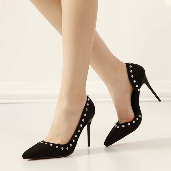 CH2341-1 Pantofi stiletto eleganti, accesorizati cu nituri