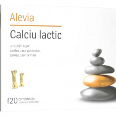 Calciu lactic, 20 comprimate masticabile, Alevia