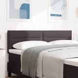 vidaXL Tăblie LED Design Linii Maro &Icirc;nchis 72 cm Material textil