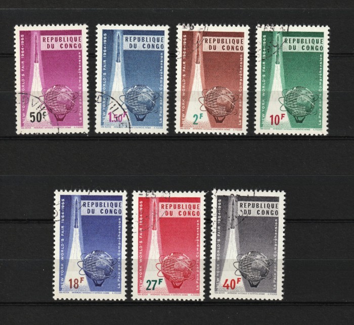 Congo (Kinshasa), 1965 | Expo Universală New York - Racheta Scout - Cosmos | aph