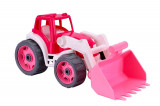 Utilaj de constructie, tractor excavator, TechnoK, roz