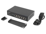 Switch Ethernet LANBERG 6 porturi RJ45 Fast Ethernet 100Mbps negru 1U rack