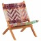 Scaun pliant Chindi din material textil multicolor - 4