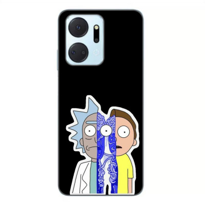 Husa compatibila cu Honor X7a Silicon Gel Tpu Model Rick And Morty Connected foto