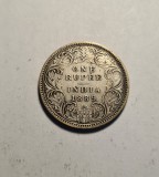 India One 1 Rupee 1889 Victoria Empress Piesa Frumoasa, Asia