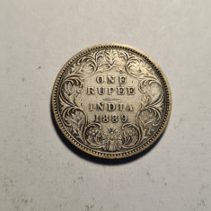 India One 1 Rupee 1889 Victoria Empress Piesa Frumoasa