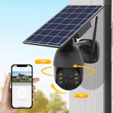 Camera de Supraveghere 4G cu Panou Solar, TSS-S04N, 4MP, FullHD, IR 20m