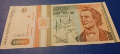 Bancnota 1000 Lei 1993 Mihai Eminescu