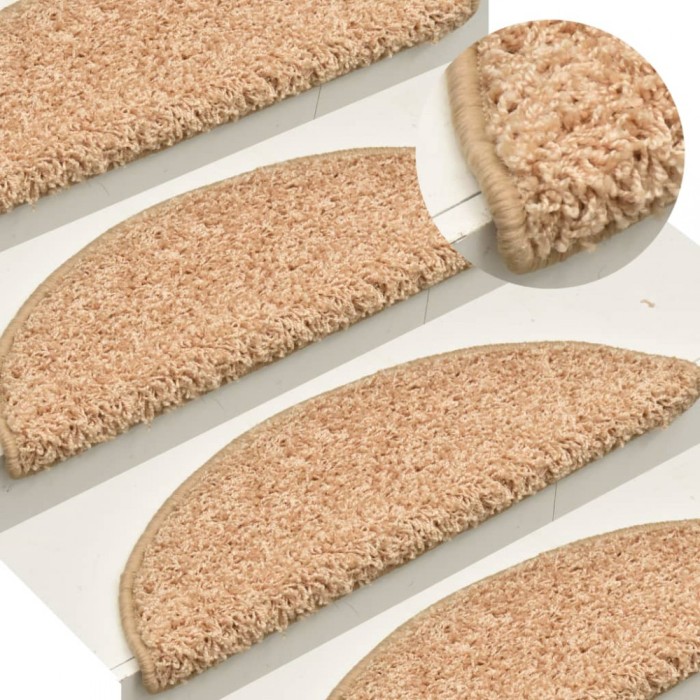 Gossi covorase pentru trepte scara, 15 buc., auriu, 65 x 21 x 4 cm
