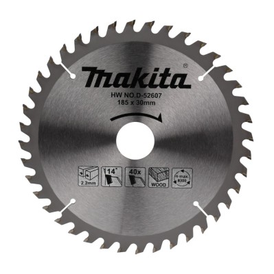 Disc circular, pentru lemn, Makita D-52607, 185 x 30 mm foto