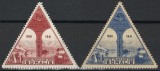 Coasta Franceză a Somalilor (Djibouti) 1941 - Set 2 Timbre Triunghiulare MNH &bdquo;Cinquantenaire du Transfert Obock-Djibouti / Poșta Aeriană&rdquo; -KV1
