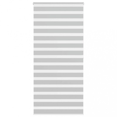 Jaluzea tip zebra gri deschis lățime țesătură 105,9cm poliester foto