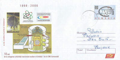 Romania, 10 ani de la atingerea criticitatii react, intreg postal circulat, 2006 foto