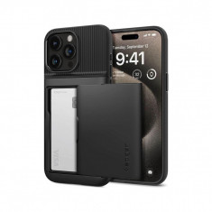 Husa Compatibila cu Apple iPhone 15 Pro Max - Spigen Slim Armor CS - Black