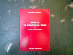 Apelul in procesul civil - Mirela Chelaru foto