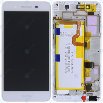 Huawei GR3 (TAG-L21) Capac frontal al modulului de afișare + LCD + digitizer + baterie argintie 02350PLC