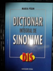 Dictionar Integral De Sinonime - Maria Paun , 20012790 foto